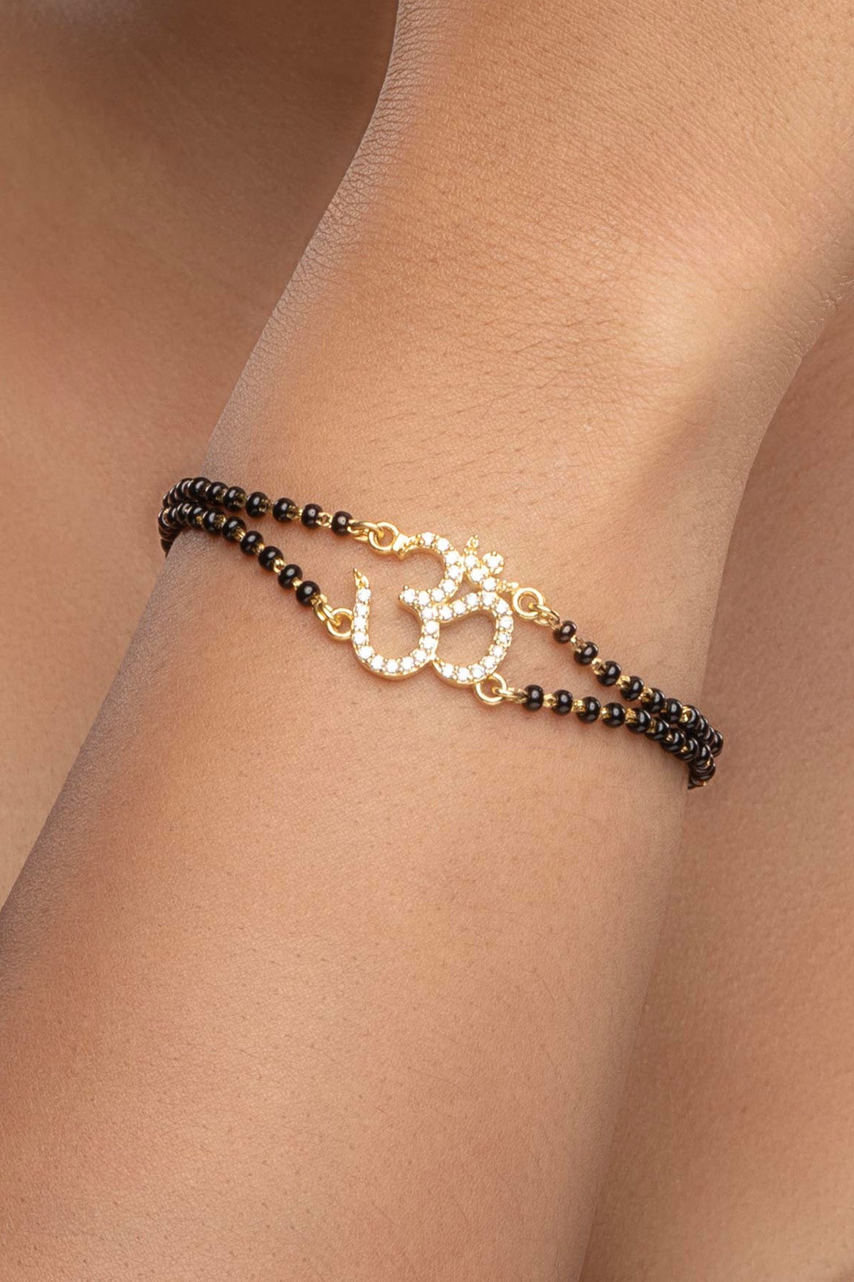 Buy Black Beads Om Hand Mangalsutra by Sica for women online at ScrollnShops